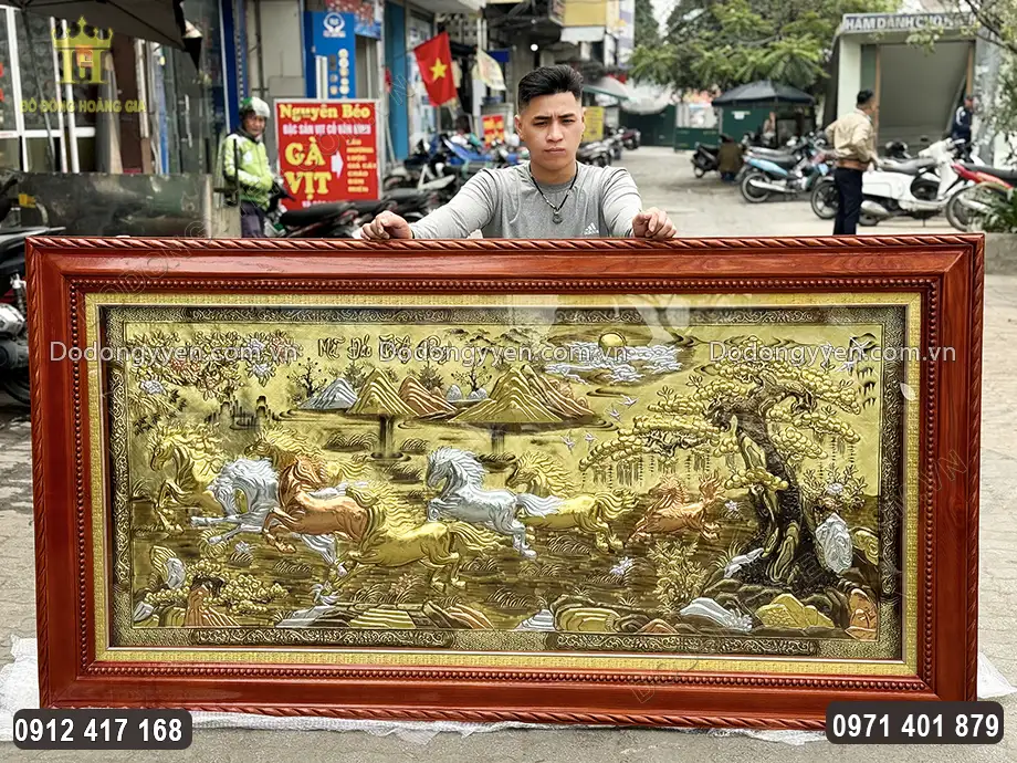 Tranh b&aacute;t m&atilde; th&agrave;nh c&ocirc;ng mang nhiều &yacute; nghĩa phong thủy học tốt đẹp